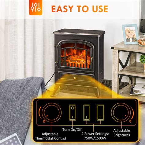 Tatayosi HOMCOM 22inch Electric Fireplace Heater Freestanding Fire ...