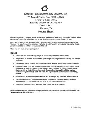 Fillable Online goodwillhomesinc goodwill homes community services 5k ...