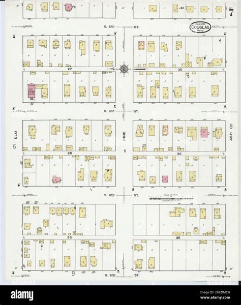 Street Map Of Douglas Wyoming Montana, Idaho And Wyoming Physical Map