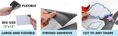 LifeKrafts Magnetic Adhesive Sheets for Crafts, Labels & DIY, Multiple ...