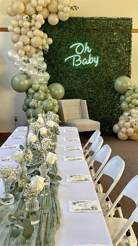 Sage Baby Shower Decor Ideas