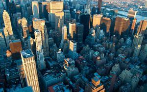 Wallpaper city, buildings, aerial view, cityscape, trees hd, picture, image