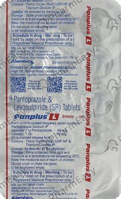 Panplus L 75mg Strip Of 15 Tablets: Uses, Side Effects, Price & Dosage ...