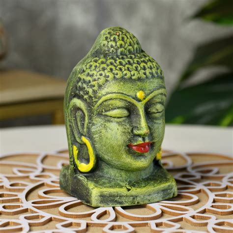 White Terracotta Buddha: Home Decor Item from Sowpeace