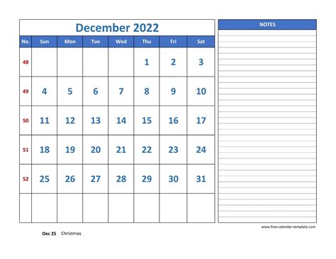 December 2022 Calendar