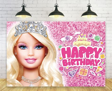 Buy Barbie Backdrops for Girl Birthday Party Decorations Supplies ...