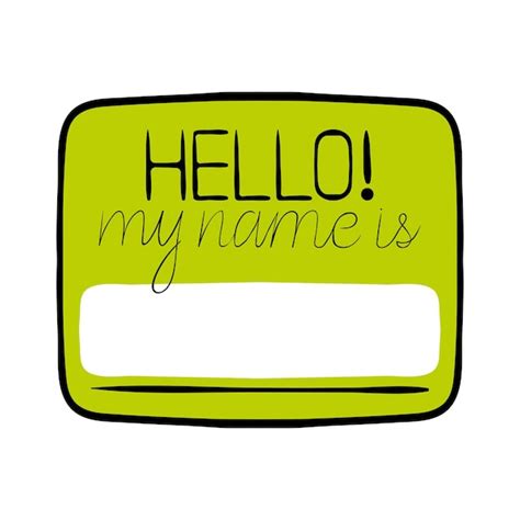 Image result for Hello I AM Sign