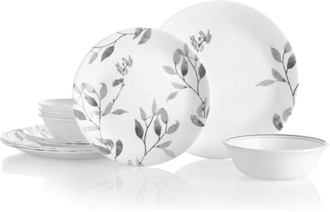 Amazon.com | Corelle Square Splendor 12-piece Dinnerware Set, Service ...