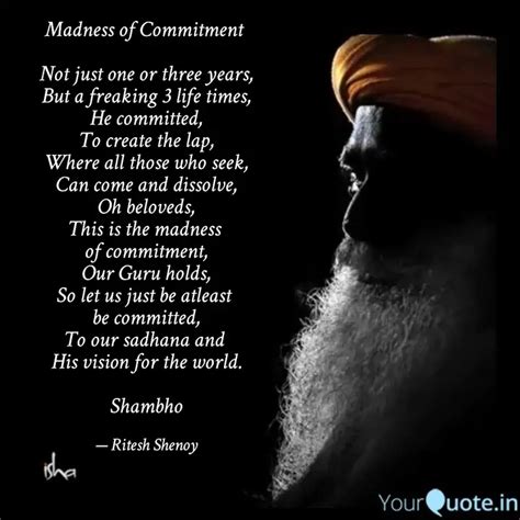 Madness of Commitment N... | Quotes & Writings by Ritesh Shenoy | YourQuote