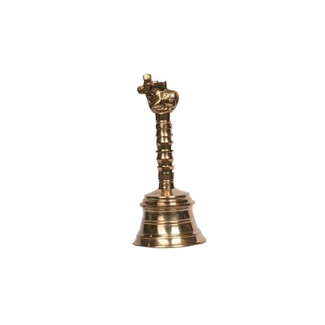 Brass Pooja Hand Bell With Nandhi – Ragaarts