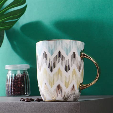 Buy Femora India Pastel Chevron Caremic Coffee Mugs, Tea Mugs, Ceramic ...