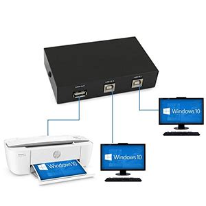 Oraima 2 Port USB 2.0 Switch Box / Hub For Printer Scanner Keyboard And ...