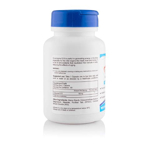 Healthvit High & Better Absorption Co-Qvit Coenzyme Q-10 100 mg, 60 ...