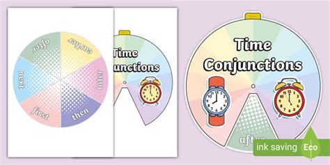 Time Conjunctions Spinning Wheel