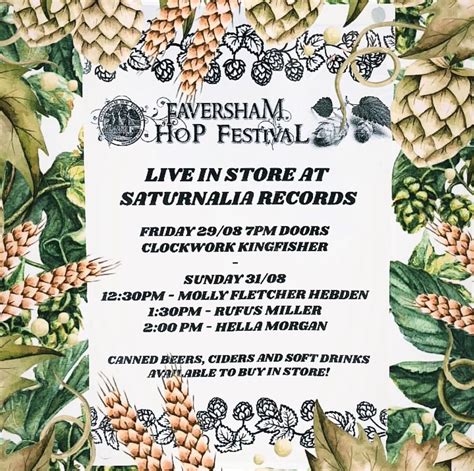 Saturnalia Hop Festival 2025, 3A Market Street, Faversham, 29 August to ...