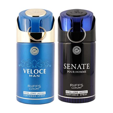 Buy RiiFFS Set of 2 Premium Deodorant, Veloce Man & Senate Pour Homme ...