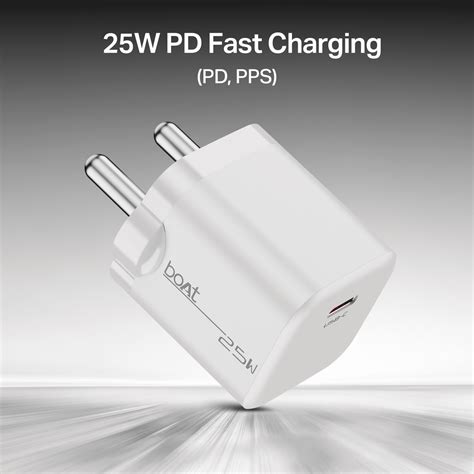 boAt 25W PD Charger | Fast Charging Adapter with PD & PPS, 12-Layer Pr