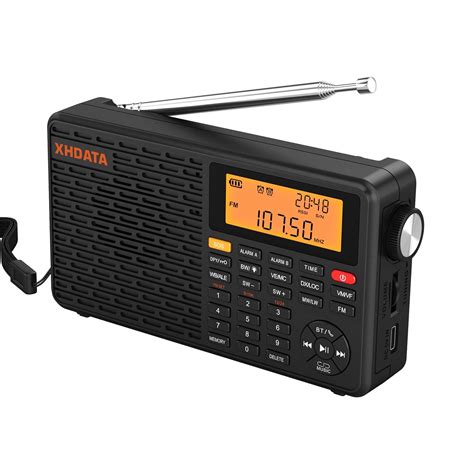 XHDATA D109WB Portable AM/FM/SW/LW/WB Weather Radio Shortwave Radio ...
