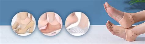 Dlala Silicone Gel Heel Cups Cushion Insoles Soles Pain Relieve Foot ...