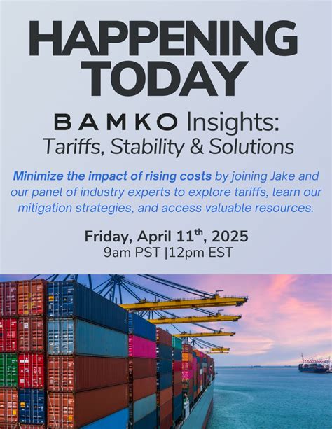 Join BAMKO TODAY, April 11th at 9 AM PST / 12 PM EST for an insightful ...