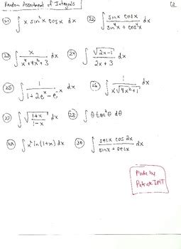 Image result for Math Integration Problems