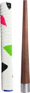 Crx Ribbed Set of 1 White Printed Cricket Bat Grip + one wooden cone ...