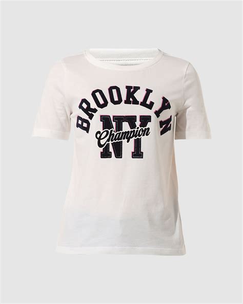 White Text Print T-shirt