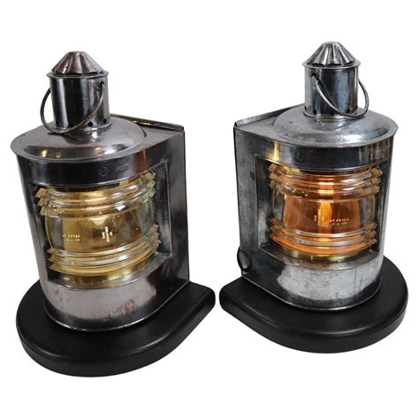 Ship Port and Starboard Bow Lantern with Wide Shroud and Vane For Sale ...