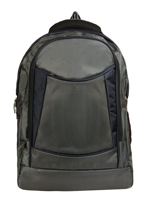 Get Grey & Contrast Patch Detail Textured Laptop Backpack at ₹ 1299 ...