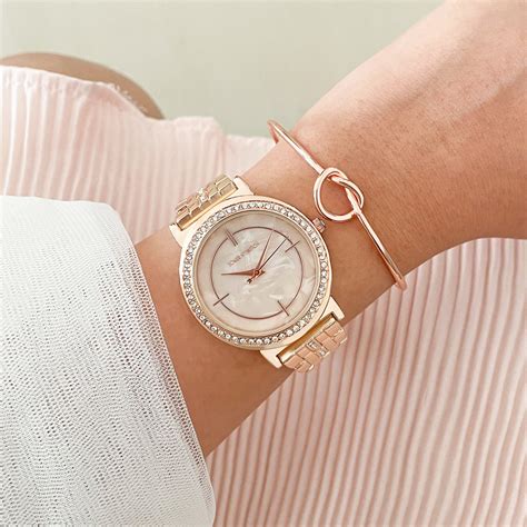 Joker & Witch Yvonne Gold Watch Bracelet Stack For Women