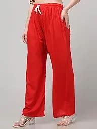 Buy Aura Glam Rayon Plain Palazzo for Women's : Comfortable Elegance ...