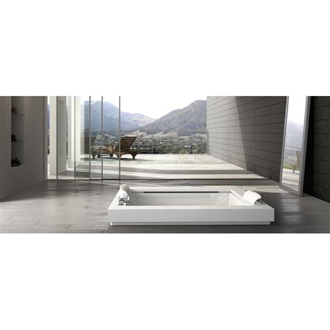 Jacuzzi FUZION 59.75-in x 71.75-in Black Acrylic Rectangle Drop-in ...