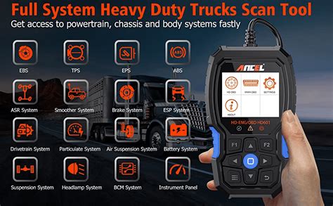 Buy ANCEL HD601 Heavy Duty Truck Scanner All System Diagnostic Scan ...