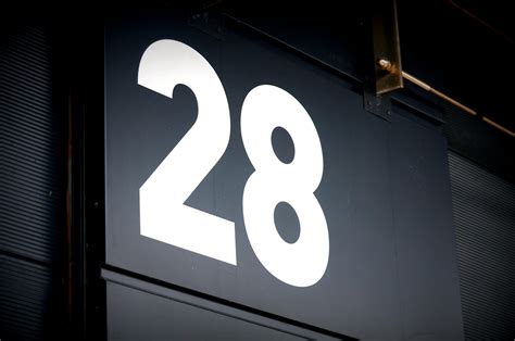 Black Board Showing Number 28 · Free Stock Photo