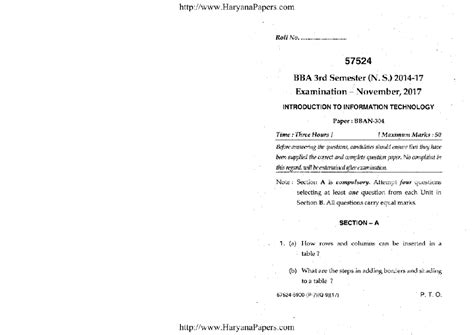 Bba 3 sem introduction to information technology 57524 dec 2017 ...