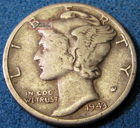 1943 D Silver Mercury Dime Circulated