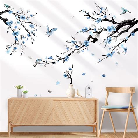 wondever Watercolor Flower Tree Branch Wall Stickers India | Ubuy