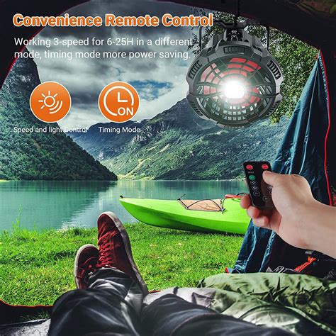 Supology 3-in-1 Compact Portable Camping Tent Fan, Lantern & Power Bank ...