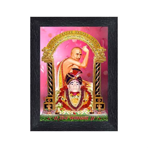 pnf Shri Gajanan Maharaj Religious Wood Photo Frames with Acrylic Sheet ...