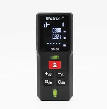 Metrix+ DM 60 Laser Distance Meter | 60m | Area, Volume, Height ...