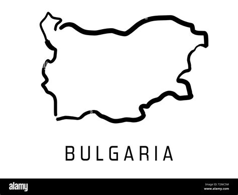 Bulgaria map outline - smooth country shape map vector Stock Vector Image & Art - Alamy