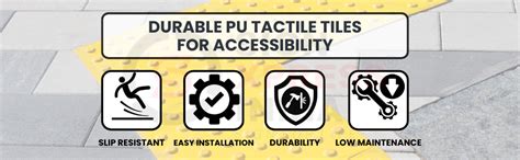 PU Tactile Tiles Yellow | Self Adhesive, Anti Skid, Warning PU Tactile ...