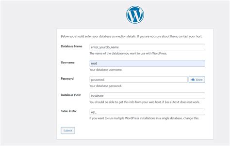 WordPress Database Settings Local 的图像结果