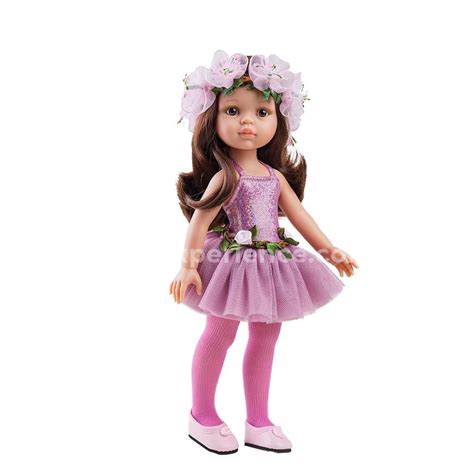 04446 CAROL BAILARINA – AMIGA 32 CM, pelo castaño , ojos castaños ...