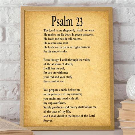 Psalm 23 Psalm 23 Print Psalm 23 Poster Bible Poster Bible Print Bible ...