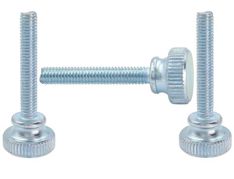 LBY 20pcs Knurled Hand Screw, M4 x 20mm Flat Knurled Head Fully ...