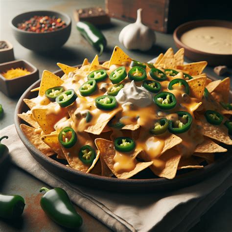 Nachos con queso y jalapeños - Deliciario.com