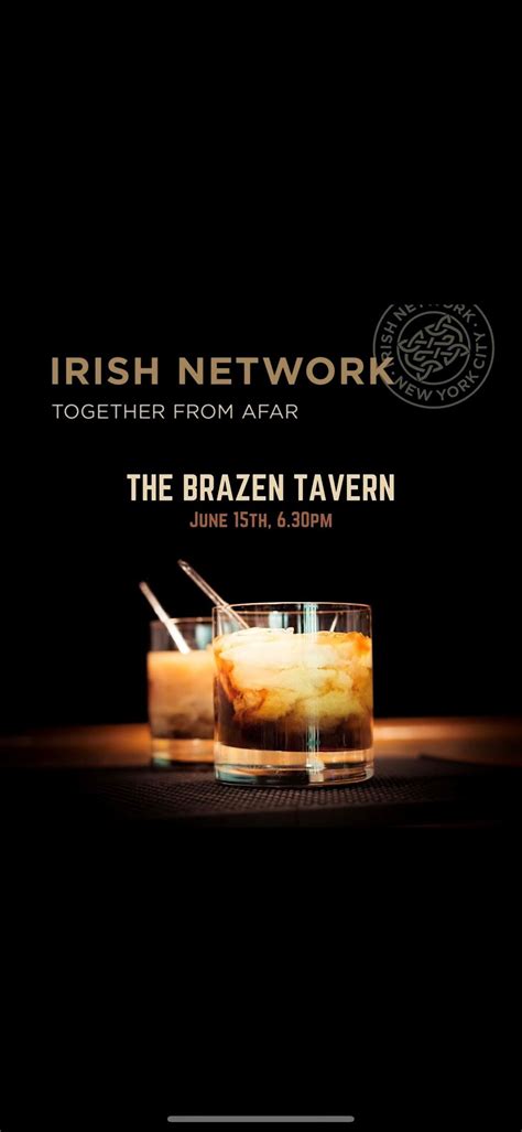 Irish Network NYC - June Event, The Brazen Tavern, New York, 15 June ...