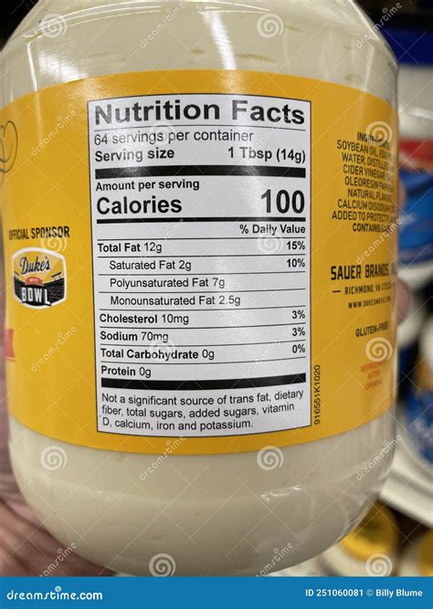 42 mayonnaise nutrition facts label