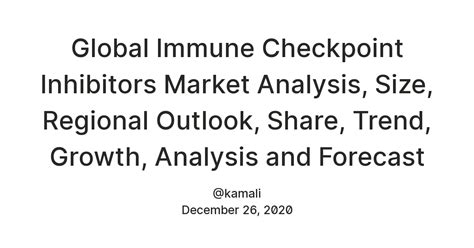 Global Immune Checkpoint Inhibitors Market Analysis, Size, Regional ...